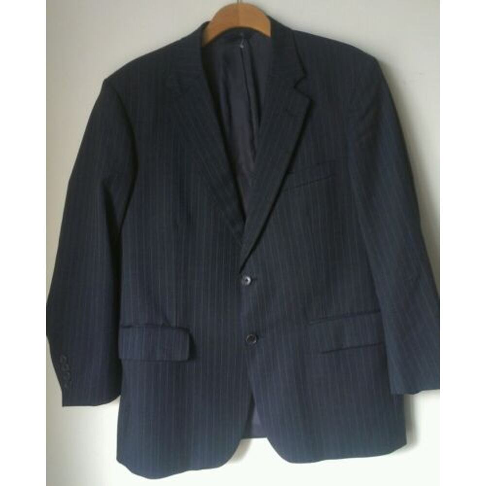 Brooks Brothers Madison Blazer Jacket US Charcoal Dark Grey Pinstripe 42S